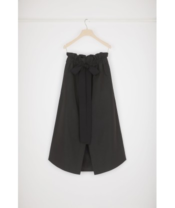 Drawstring grosgrain skirt in recycled faille des créatures d'habitude