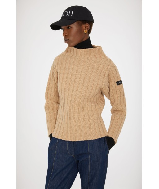 Wide rib knit jumper in wool and cashmere france