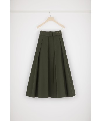 Pleated maxi skirt in organic cotton une grave pollution 