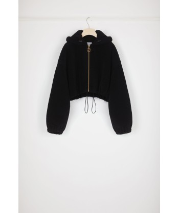 Cropped faux shearling jacket en stock