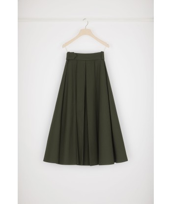 Pleated maxi skirt in organic cotton une grave pollution 