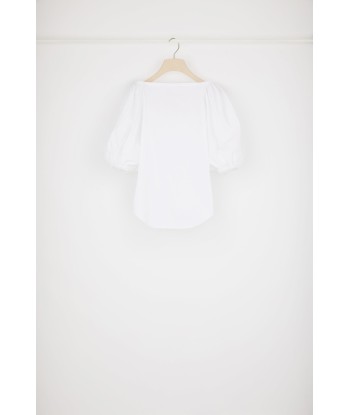 Drawstring top in organic cotton brillant des détails fins