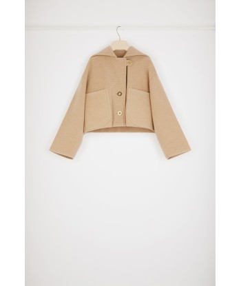 Cropped coat in double-faced wool Jusqu'à 80% De Réduction