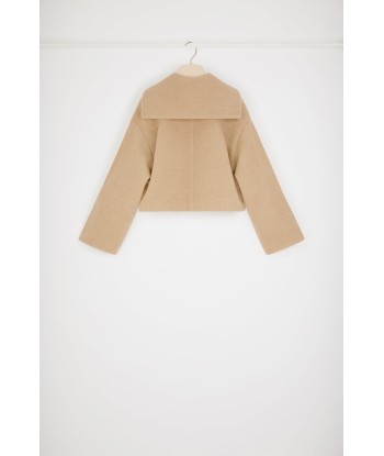 Cropped coat in double-faced wool Jusqu'à 80% De Réduction