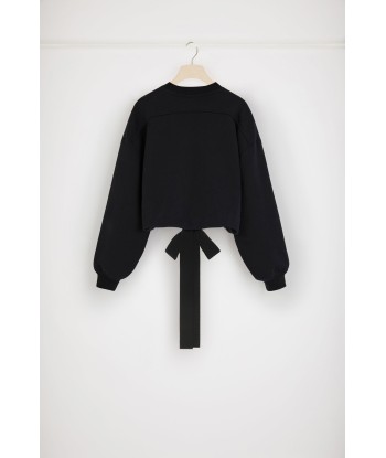 Cropped drawstring sweatshirt in organic cotton 50-70% off 