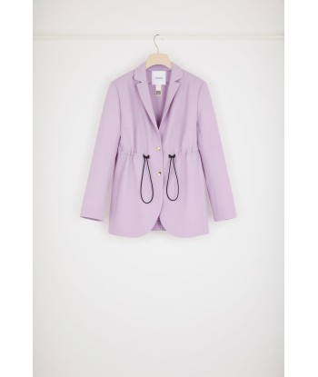 Drawstring jacket in virgin wool français