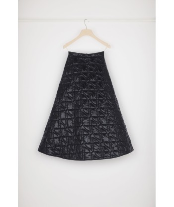 Quilted maxi skirt in recycled polyamide de l' environnement