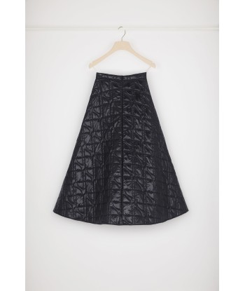 Quilted maxi skirt in recycled polyamide de l' environnement