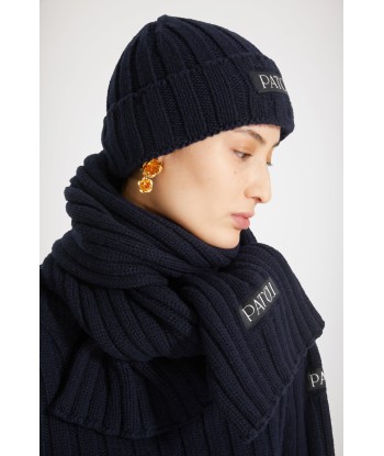 Ribbed wool scarf shop