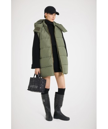 Puffer coat with detachable sleeves in recycled polyester livraison gratuite