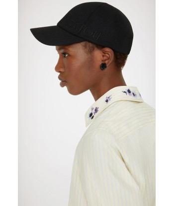 Signature organic cotton shirt with embroidered collar meilleur choix