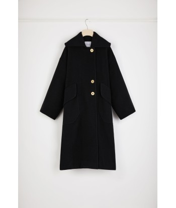 Maxi coat in double-faced wool Amélioration de cerveau avec