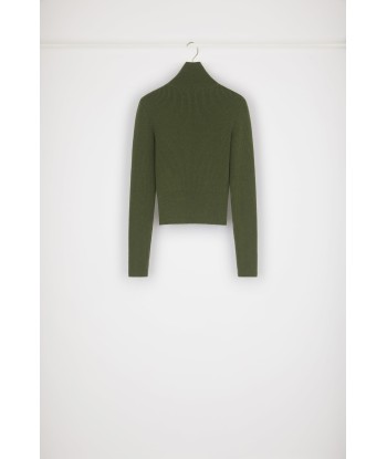 High neck rib knit wool blend jumper Les êtres humains sont 