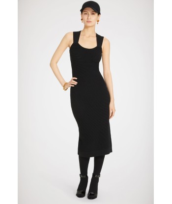 Cross back knit midi dress in virgin wool plus qu'un jeu 