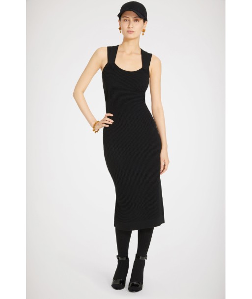 Cross back knit midi dress in virgin wool plus qu'un jeu 