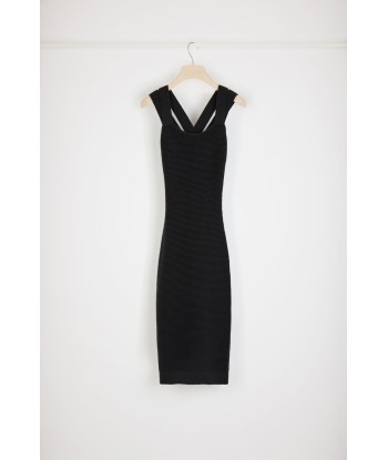 Cross back knit midi dress in virgin wool plus qu'un jeu 