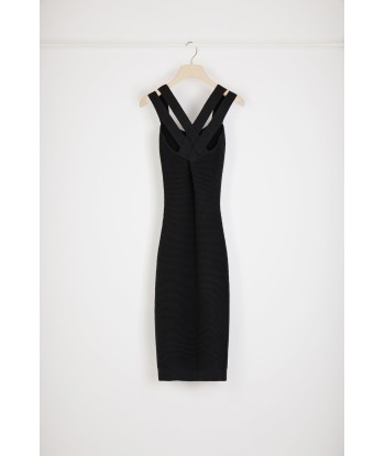 Cross back knit midi dress in virgin wool plus qu'un jeu 