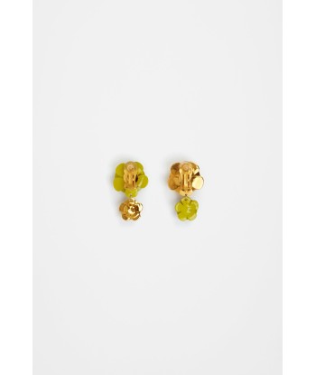 Double flower earrings Paris Déstockage Promo