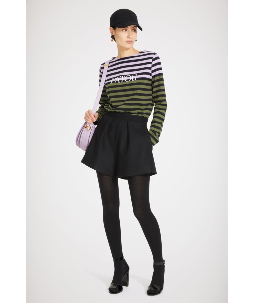 Multicoloured Breton top in organic cotton de France