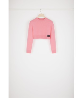 Cropped jumper in wool and cashmere pas chere