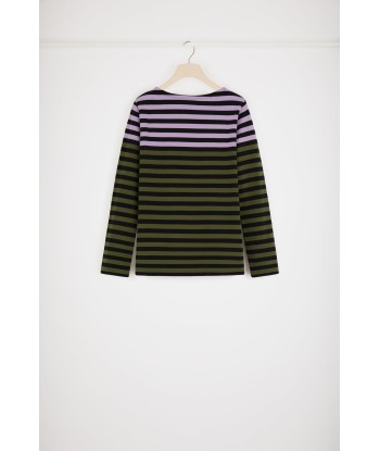 Multicoloured Breton top in organic cotton de France