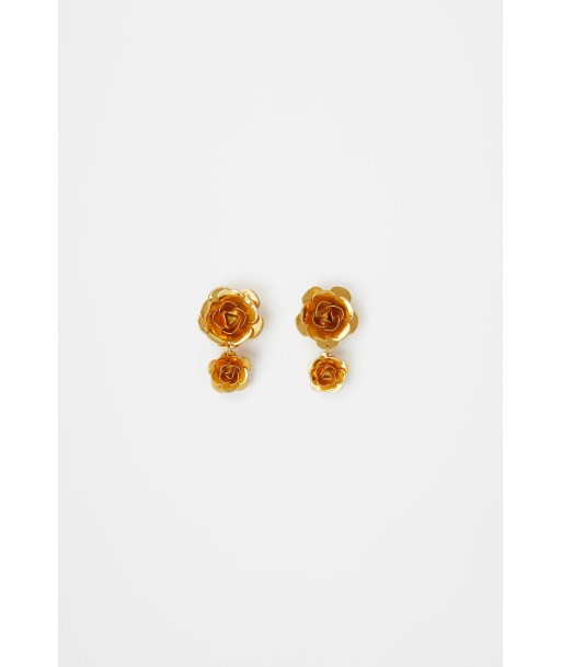 Double flower earrings français