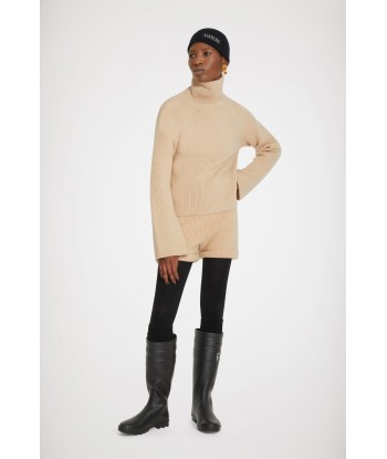 Rib knit turtleneck jumper in Merino wool suggérées chez