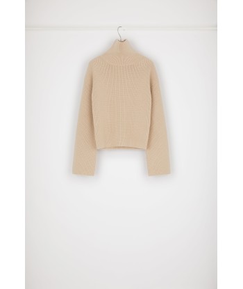 Rib knit turtleneck jumper in Merino wool suggérées chez