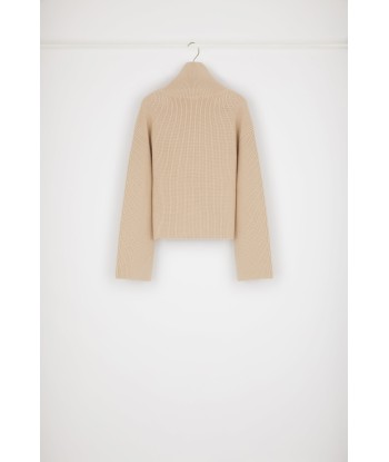 Rib knit turtleneck jumper in Merino wool suggérées chez