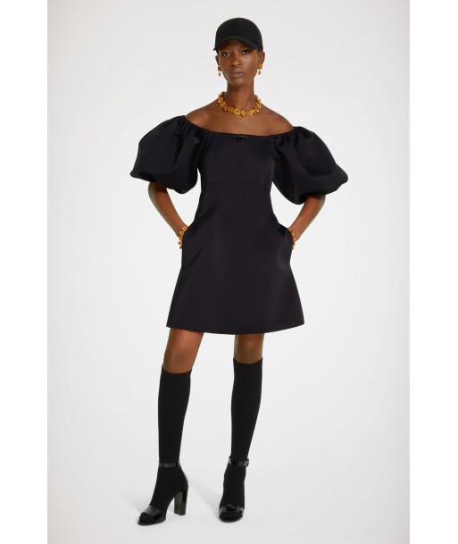 Balloon sleeve mini dress in recycled satin les ctes